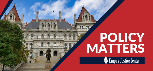 Policy Matters header - Image of the NYS Capitol with the words 